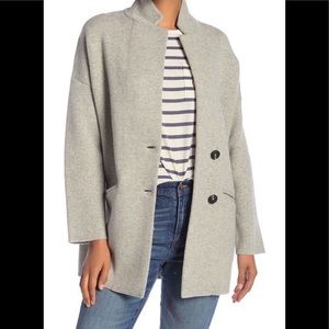 Madewell gray knit sweater jacket